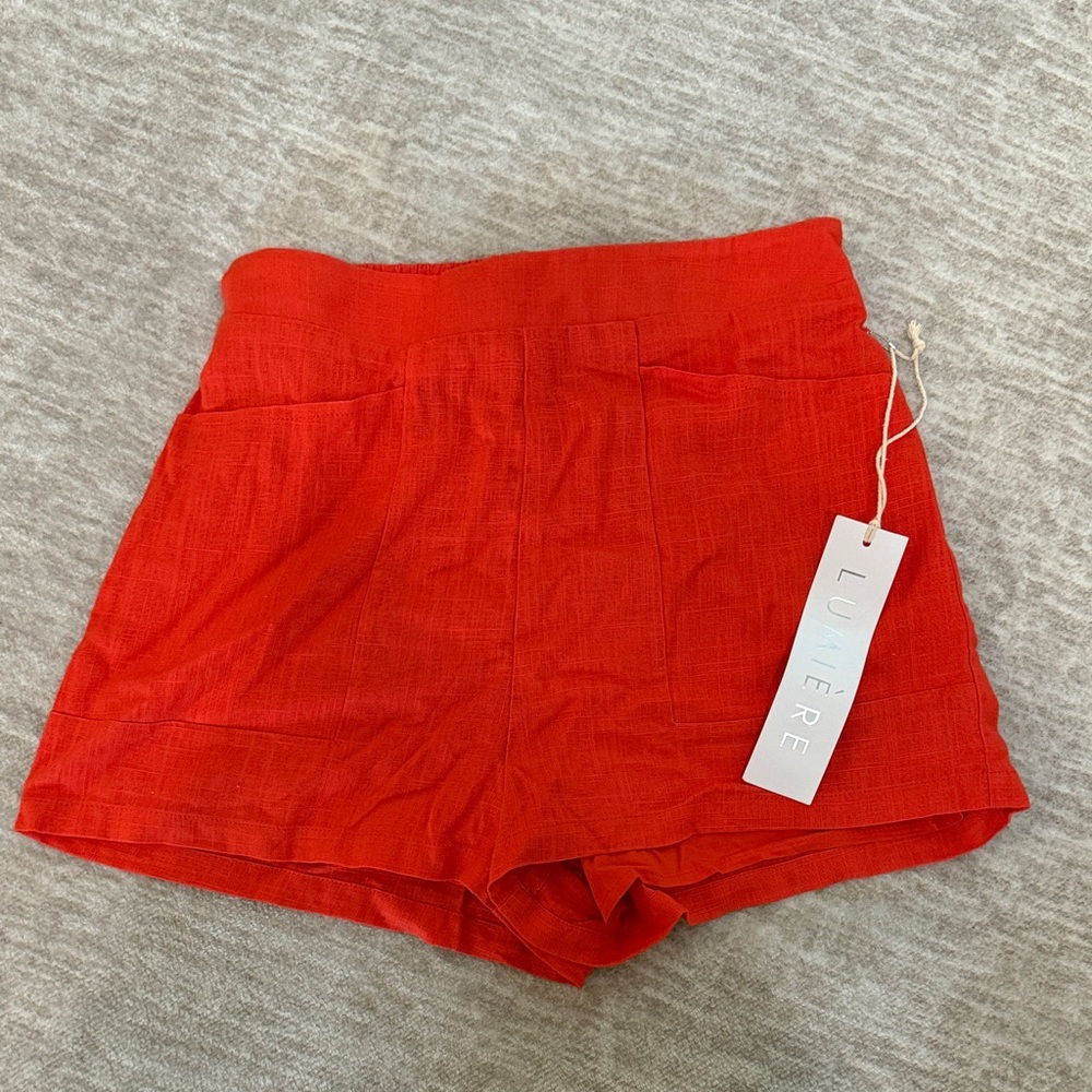 Lumiere Vibrant orange shorts